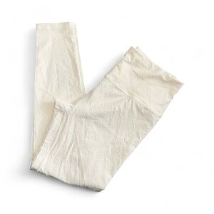 Textured Cream Beige Casual Athletic Yoga Medium Rise Leggings M